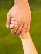 Hand in hand with Dad