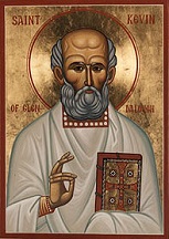 Saint Kevin, patron saint of Glendalough